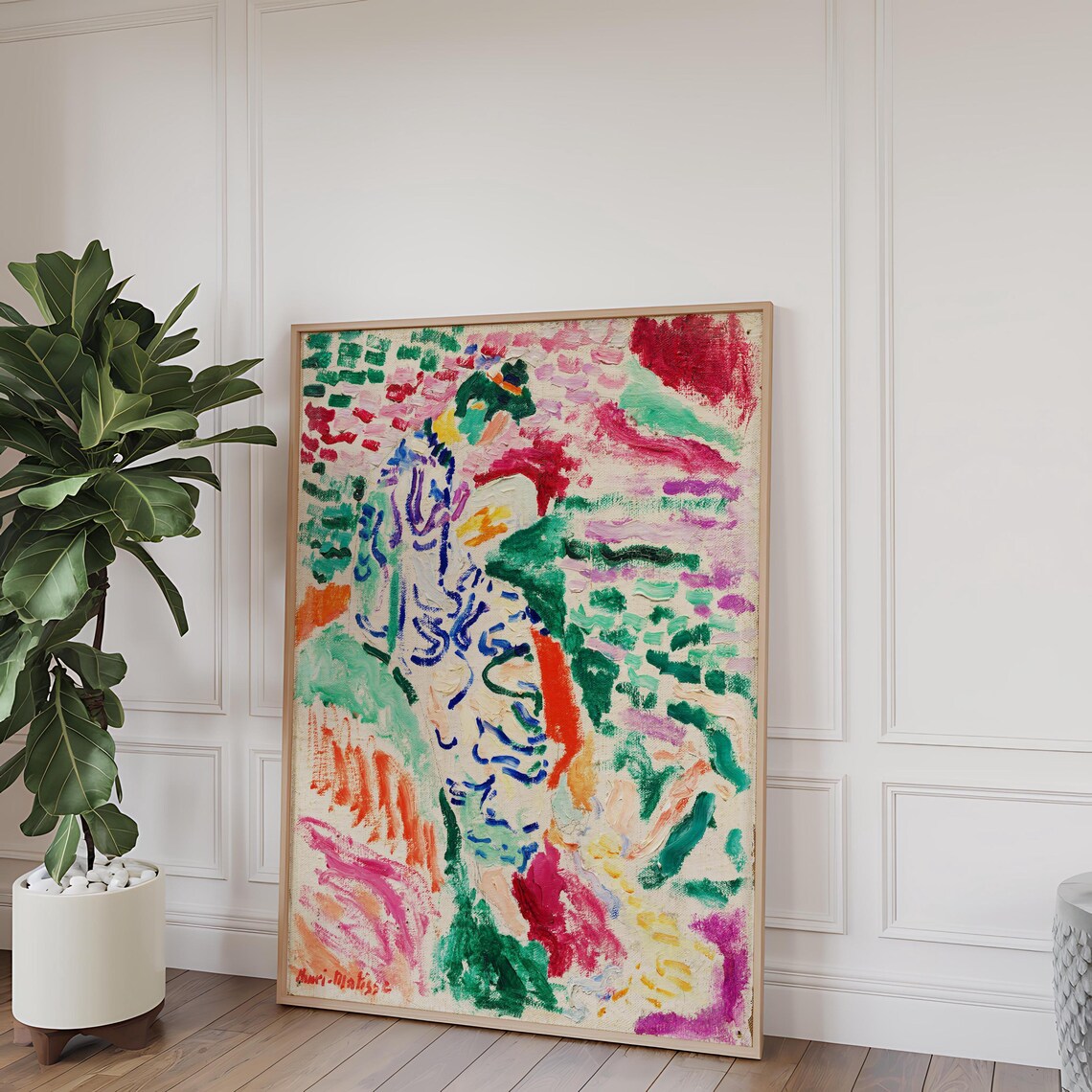 Henri Matisse Style Abstract Colorful Figure Fauvist Expressionist Art Poster - Image 5