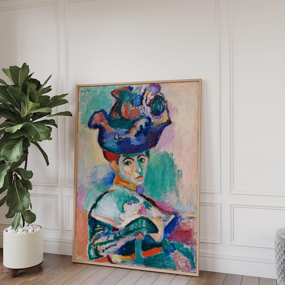 Henri Matisse Art Expressive Fauvist Portrait Print Colorful Avant Garde Art Bold Feminine Painting Modern Home Decor Woman With A Hat - Image 4