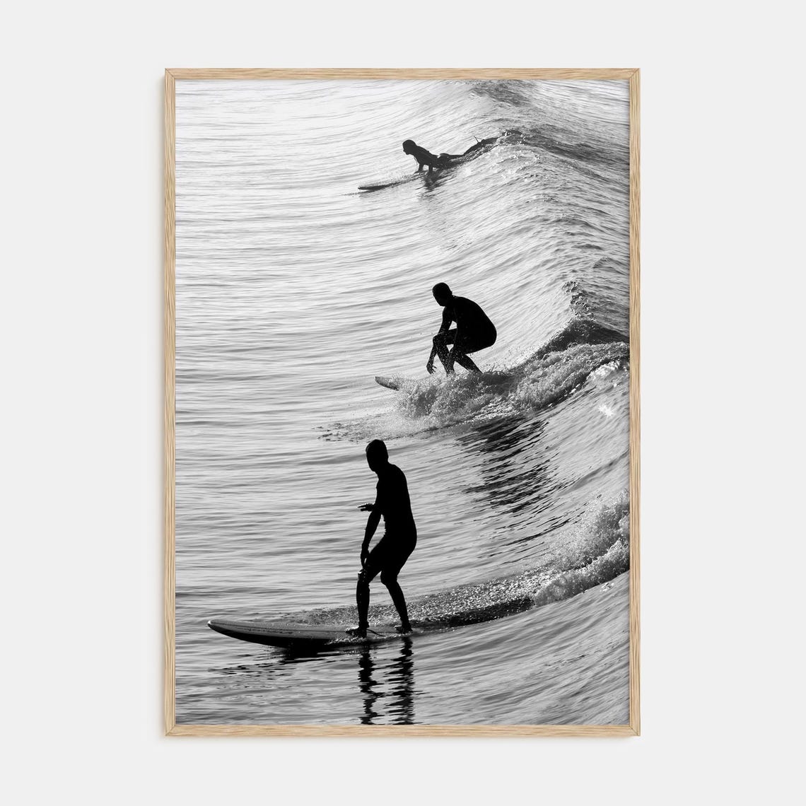 Fine Art Surfing Print Black White Photography Poster For Beach Decor Ocean Wall Art Surf Lover Gift