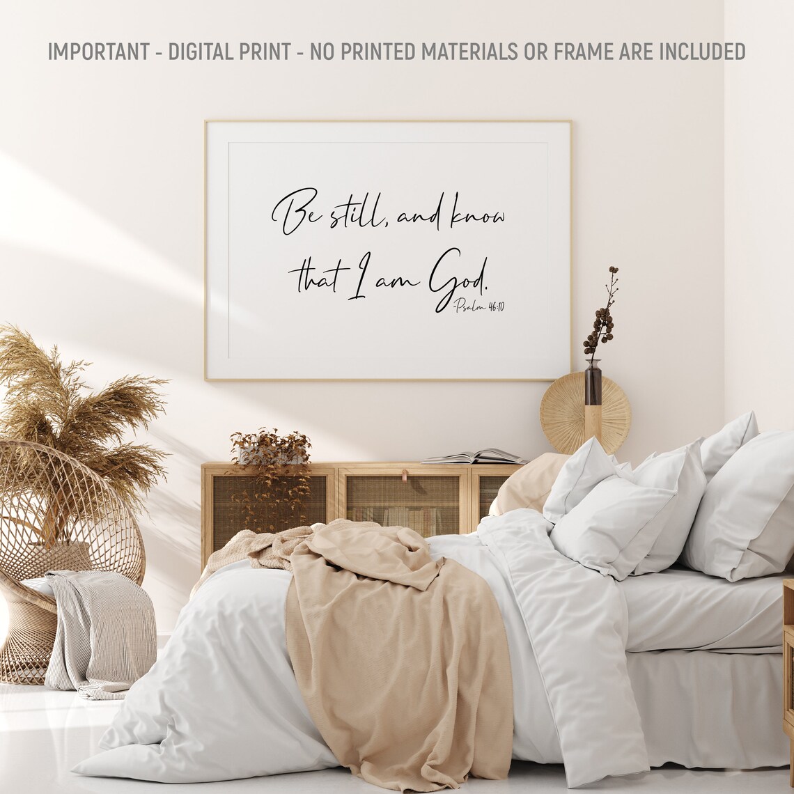Be Still And Know That I Am God Psalm 46:10 Minimalist Poster - Image 2