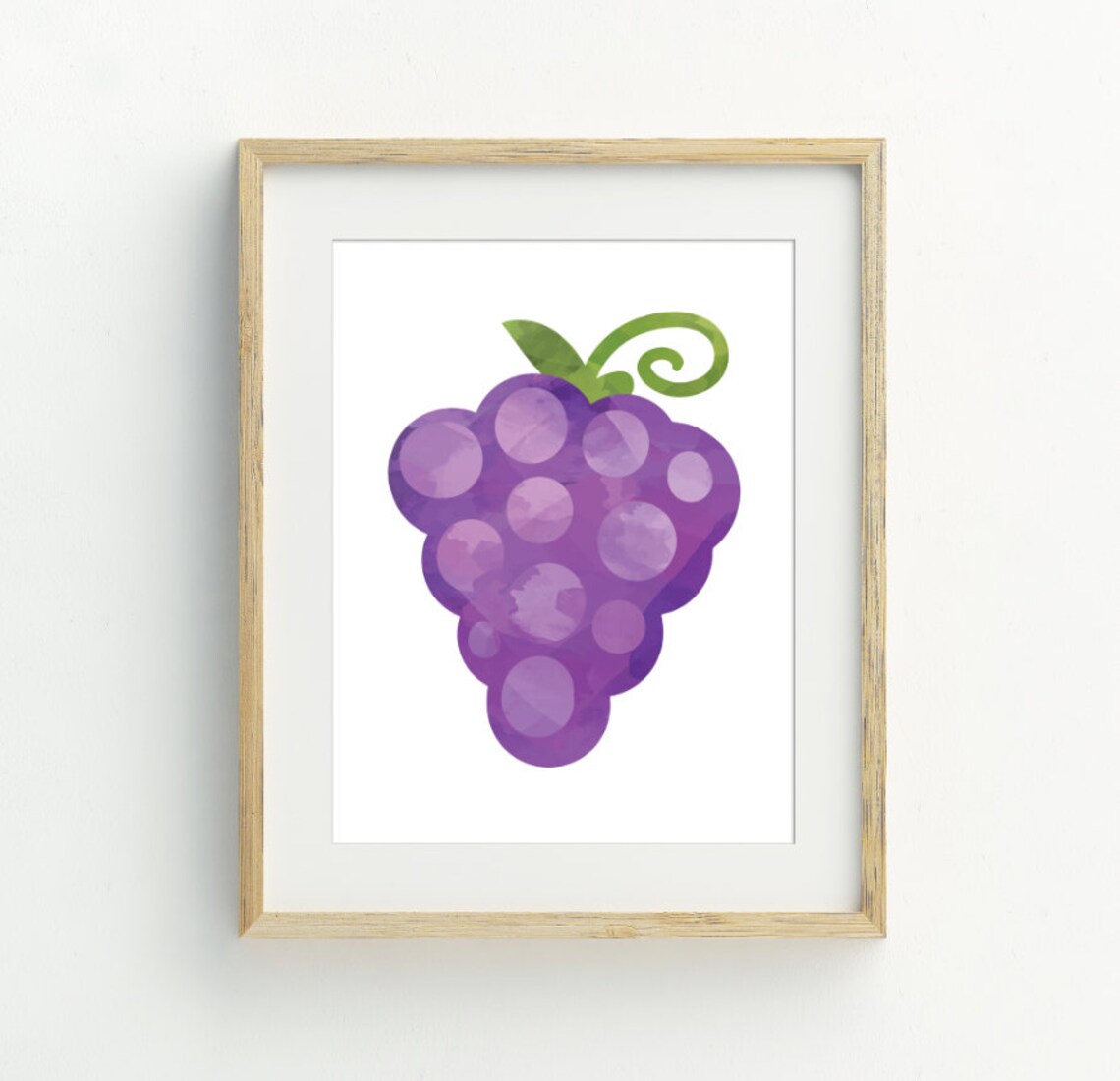 Grapes Print Kitchen Wall Art Grape Fruit Minimalist Wall Art 5x7 8x10 11x14 16x20