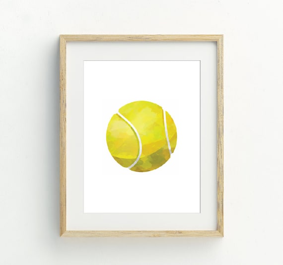 Tennis Ball Art Print, Boy Bedroom Nursery Decor