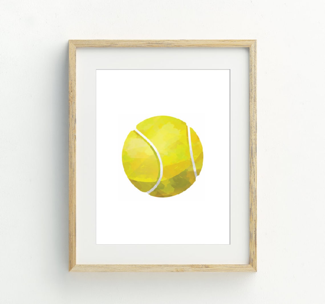 Tennis Ball Art Print, Boy Bedroom Nursery Decor