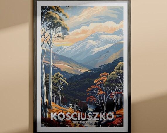Kosciuszko National Park Snowy Mountains Eucalyptus Valley Australia Poster