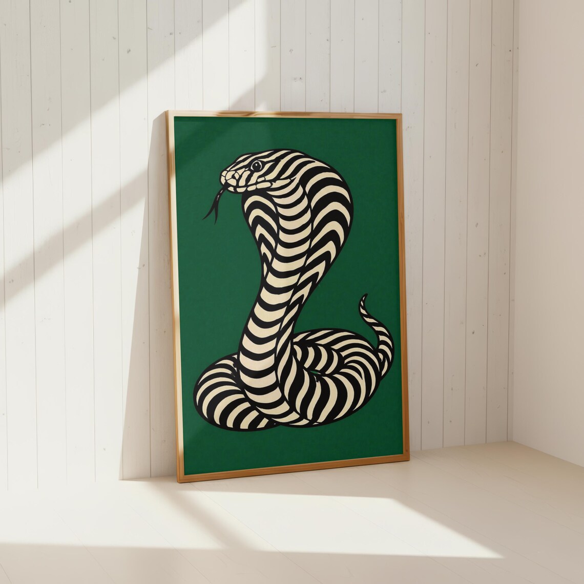 Snake Pop Art Poster, Modern Jungle Decor