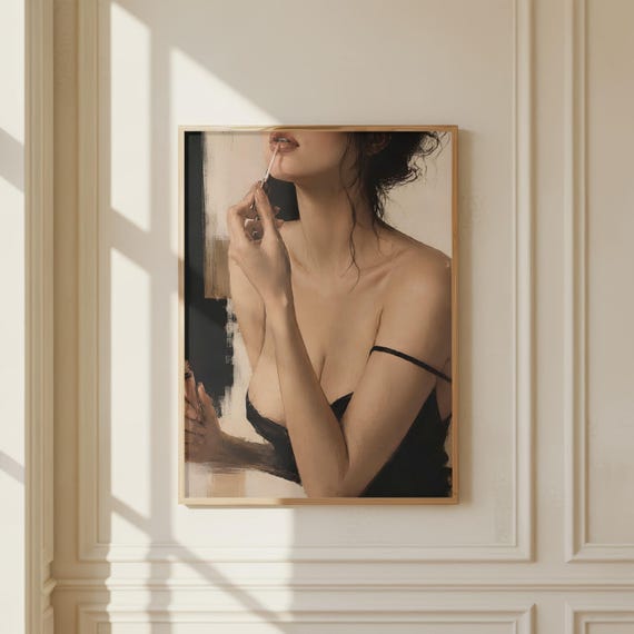 Asian Woman Beauty Portrait Contemporary Makeup Wall Art Elegant Feminine Fashion Poster
