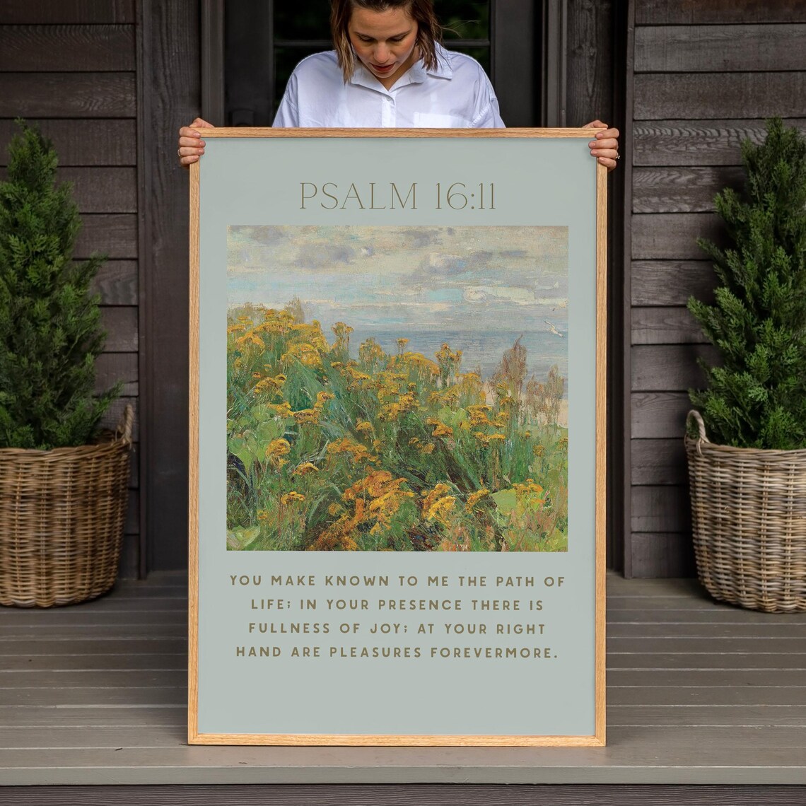 Psalm 16:11 Modern Christian Scripture Art Print