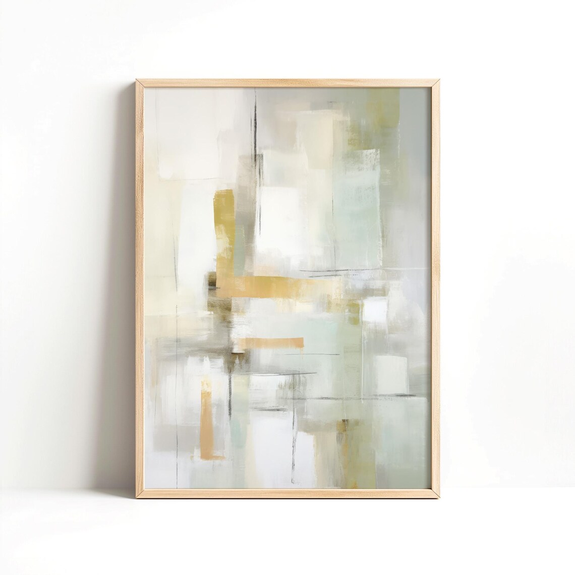 Pastel Abstract Painting, Modern Minimalist Art Print