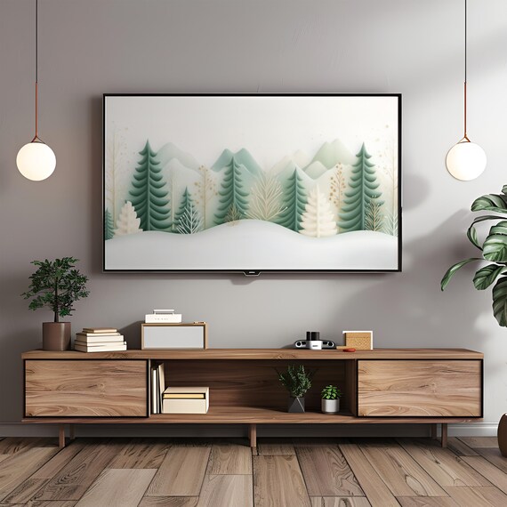 Winter Frame Tv Art Snowy Winter Forest Art Landscape For Frame Tv Winter Trees