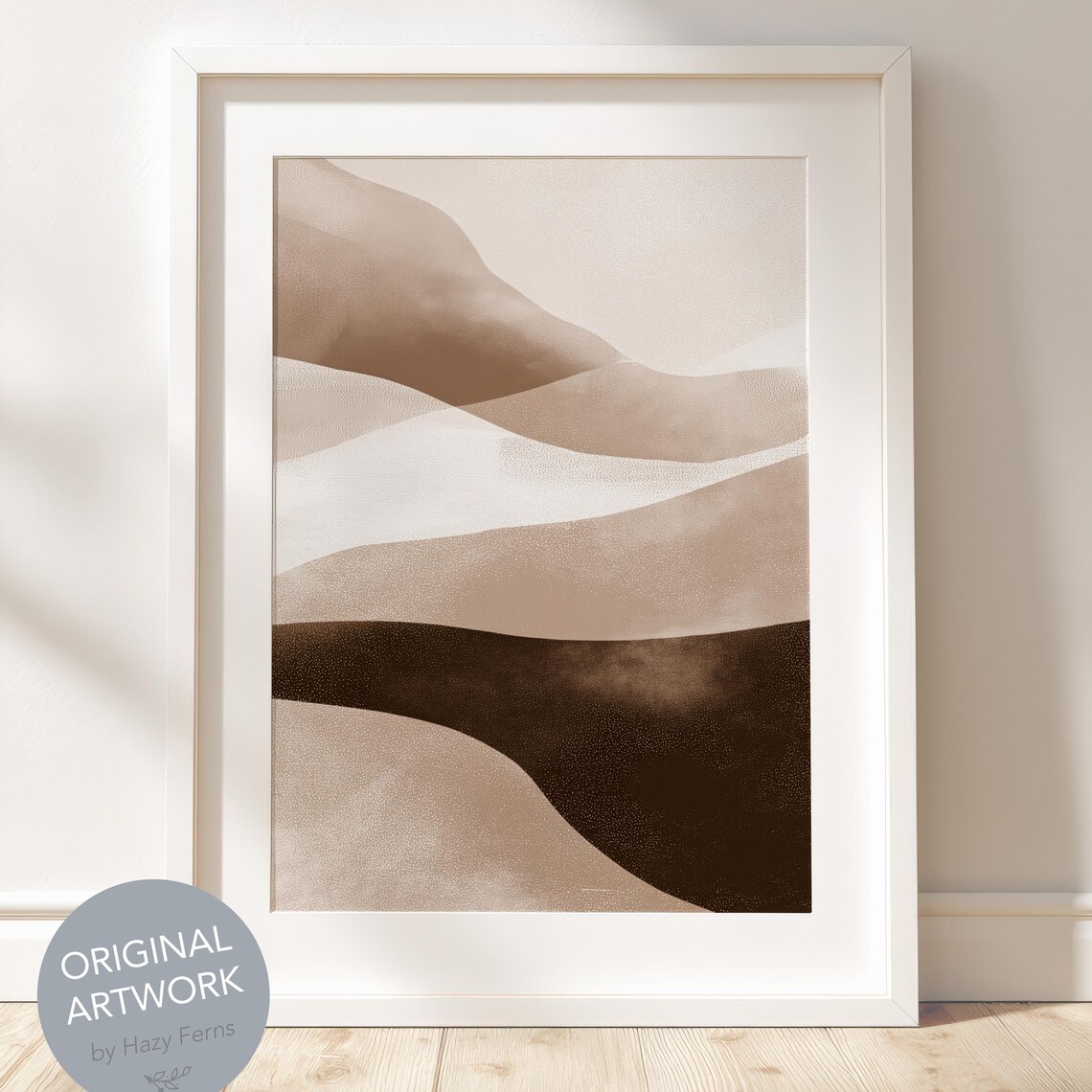 Abstract Wall Art, Neutral Boho Minimalist Painting