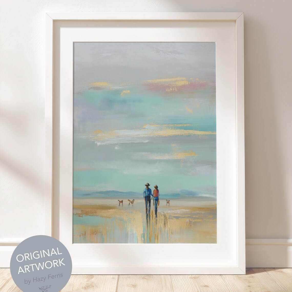 Cowboy And Cowgirl Dance, Minimalist Western Art Print