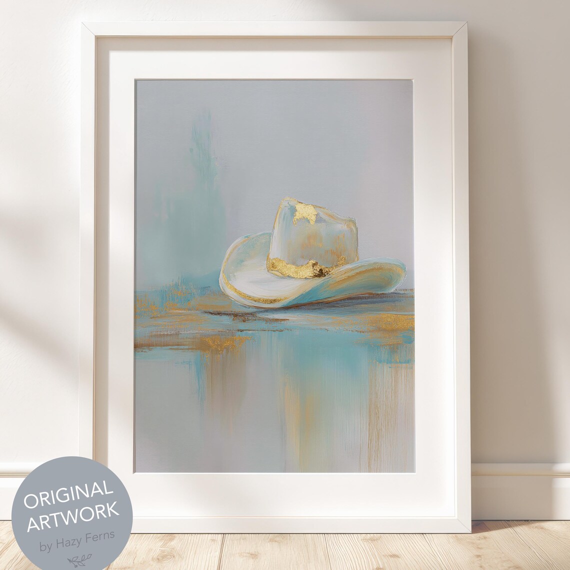 Cowboy Hat Still Life, Vintage Western Art Print