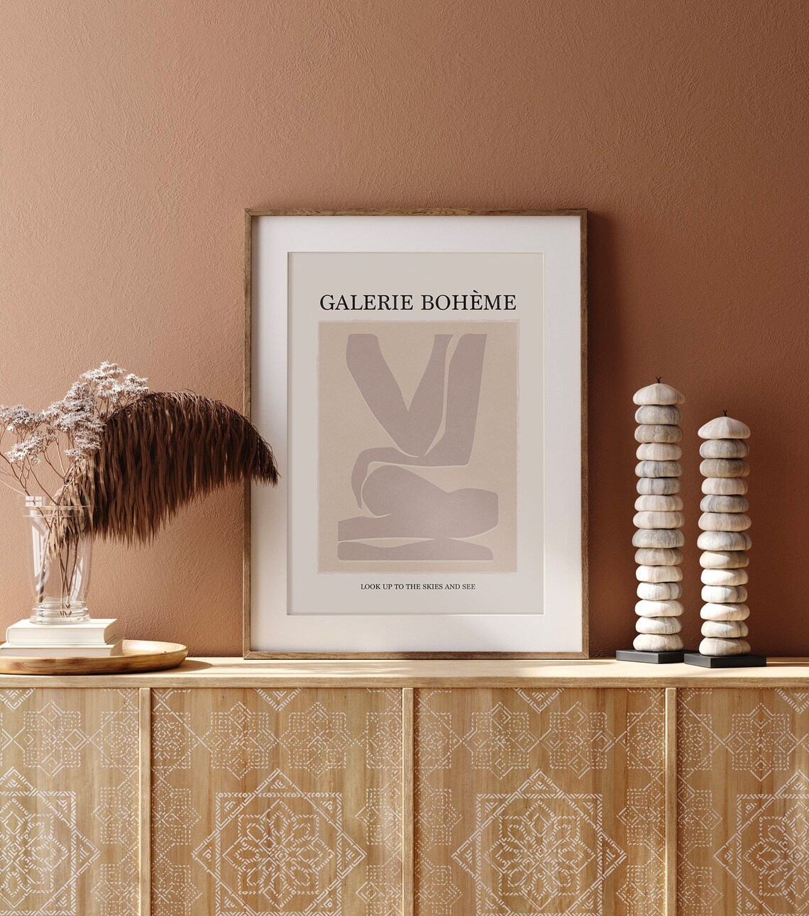 Galerie Boheme Abstract Figure Exhibition Gallery Art Poster