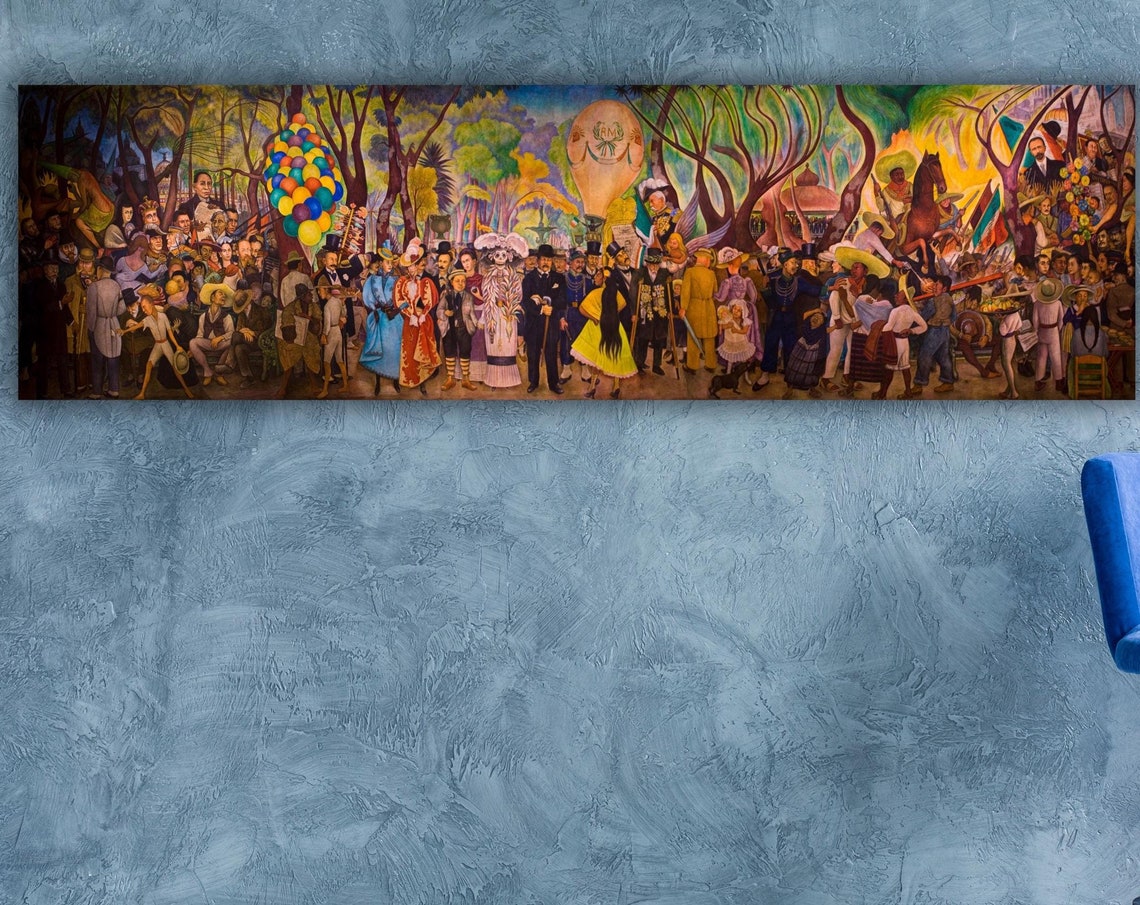 Diego Rivera Sunday Afternoon Alameda Park Mexican Mural Art Poster - Image 2