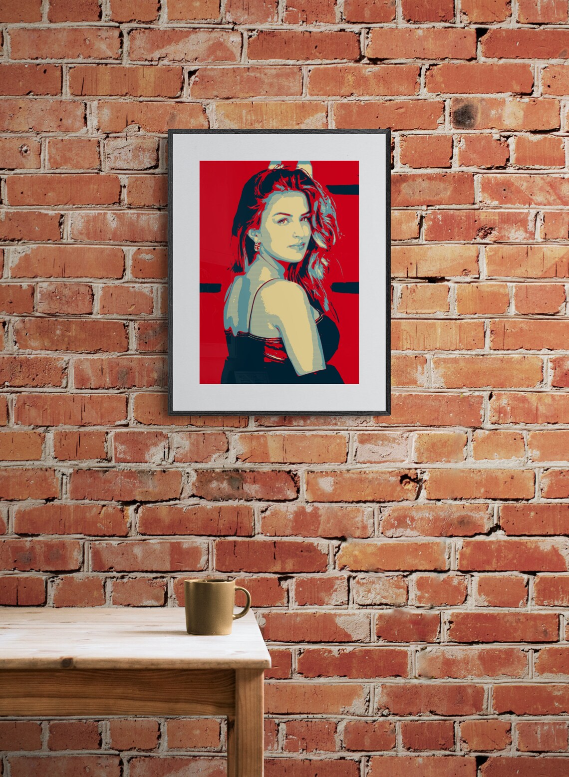 Stylish Woman on a Scarlet Red Pop Art Style Portrait Art Print - Image 5