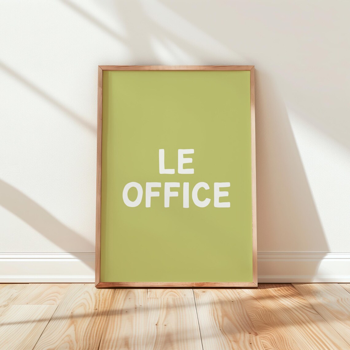 Le Office Sage Green Minimalist Typography Home Office Wall Decor Poster