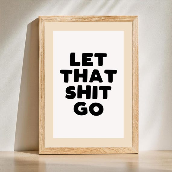 Yellow Bathroom Wall Print Art Decor Dorm Girly Funny