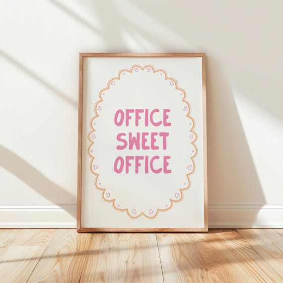 Home Office Wall Print Art Cute Decor Work Poster From