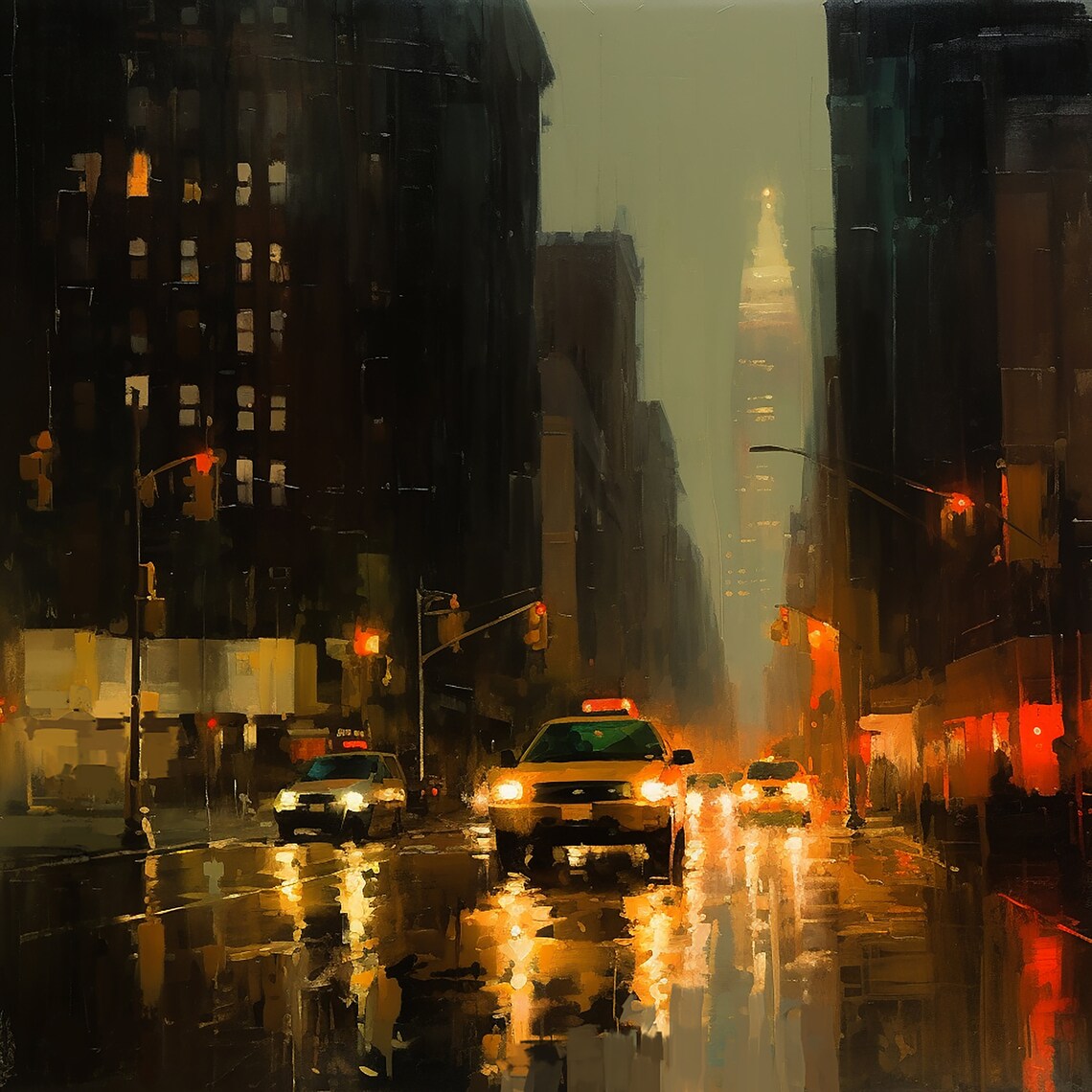 Night Cityscape, New York Streets And Landmarks - Image 3