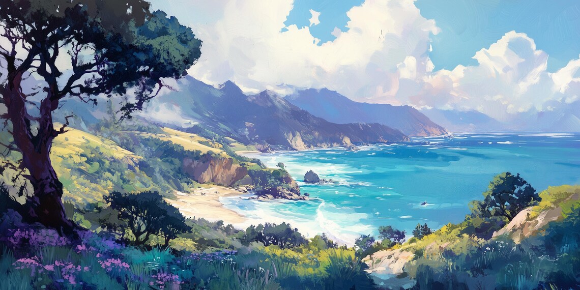 Pacific Serenity, California Coastline Landscape - Image 2