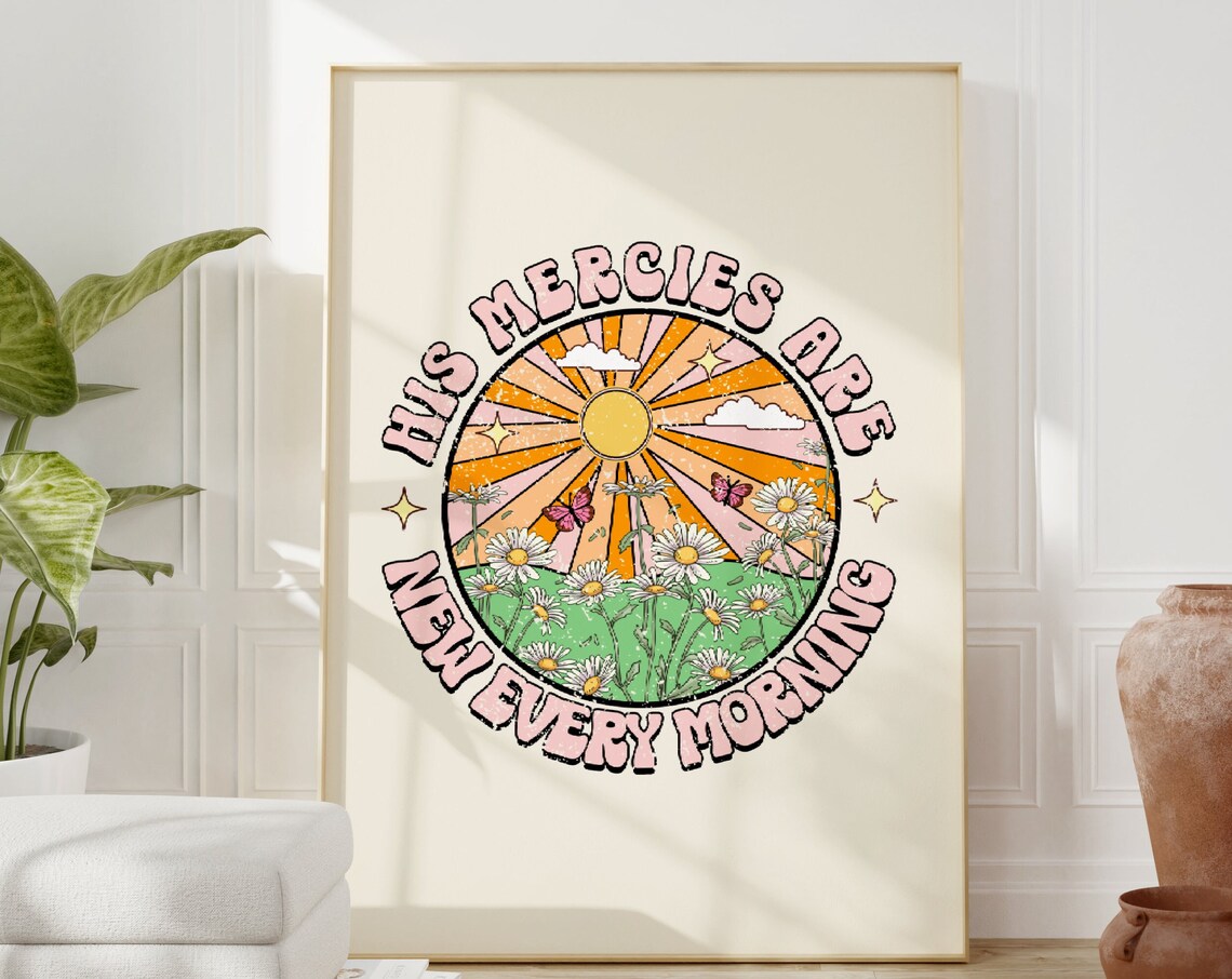 Retro Christian Faith Art Print, Psalms Wall Decor - Image 2