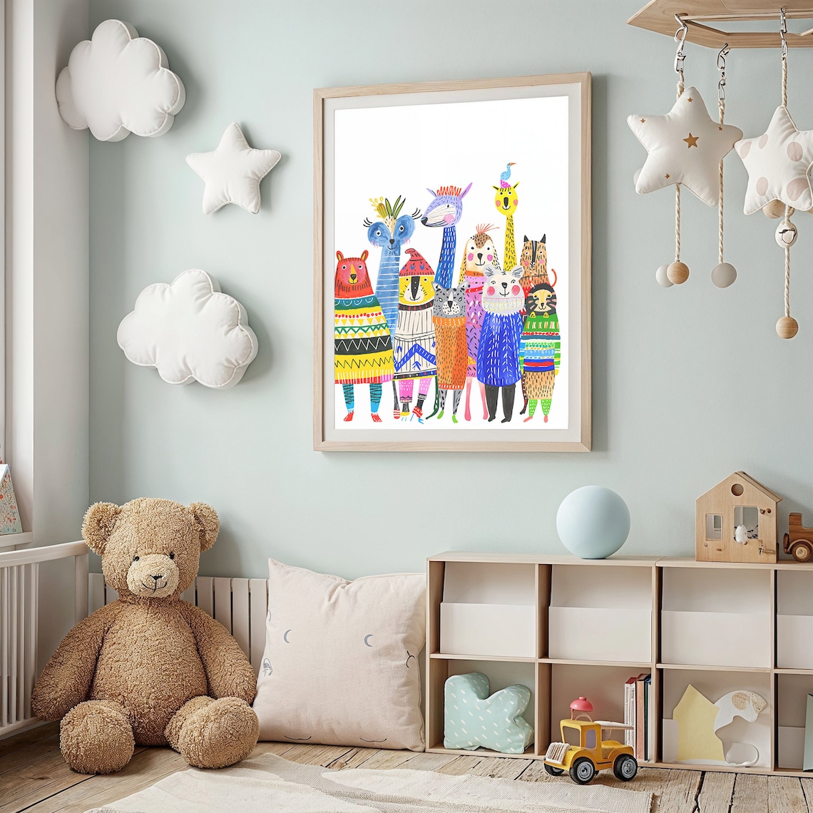 Safari Animals Nursery Art Print, Kids Room Decor - Image 2