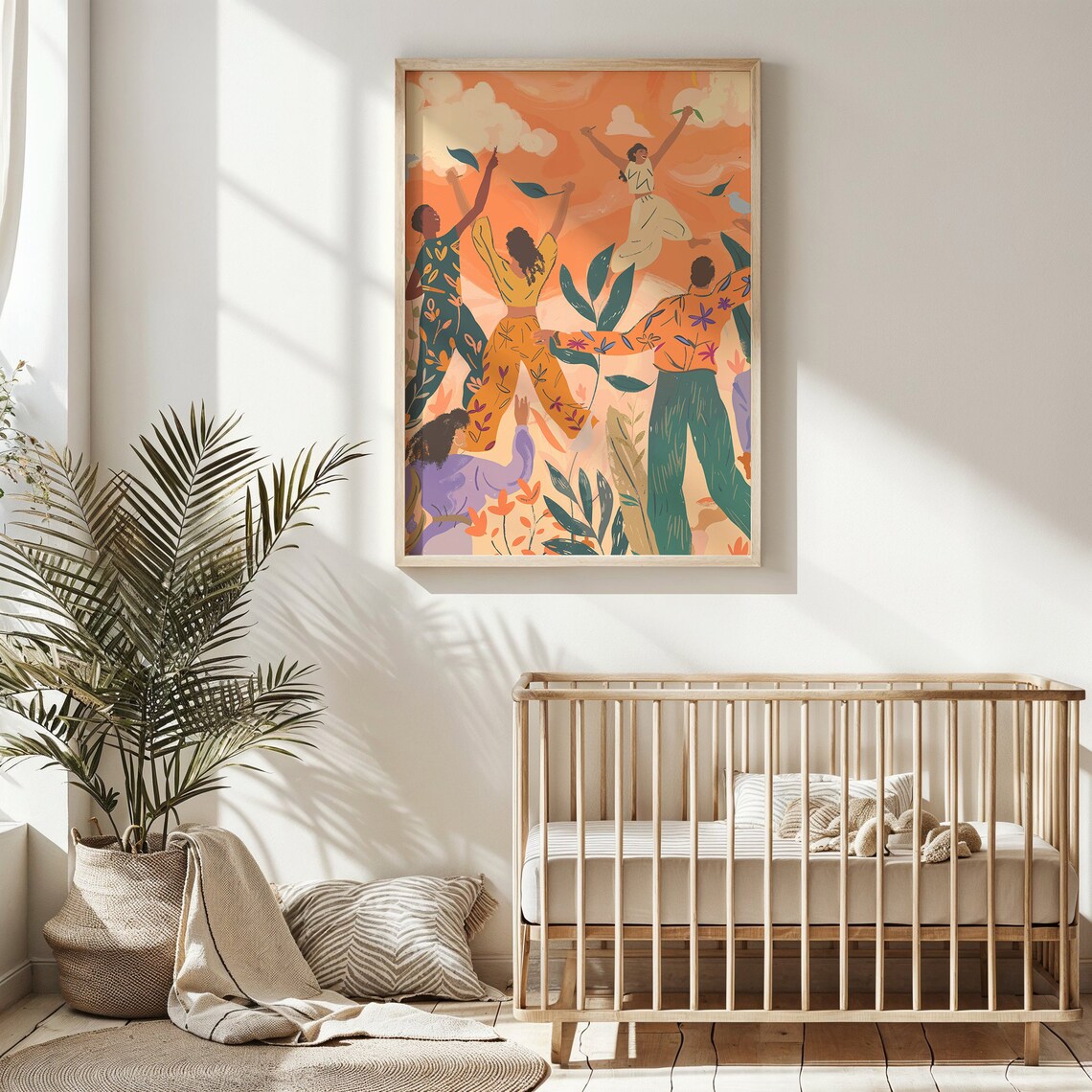 Diverse Friendship Celebration, Nursery Wall Art Print - Image 6