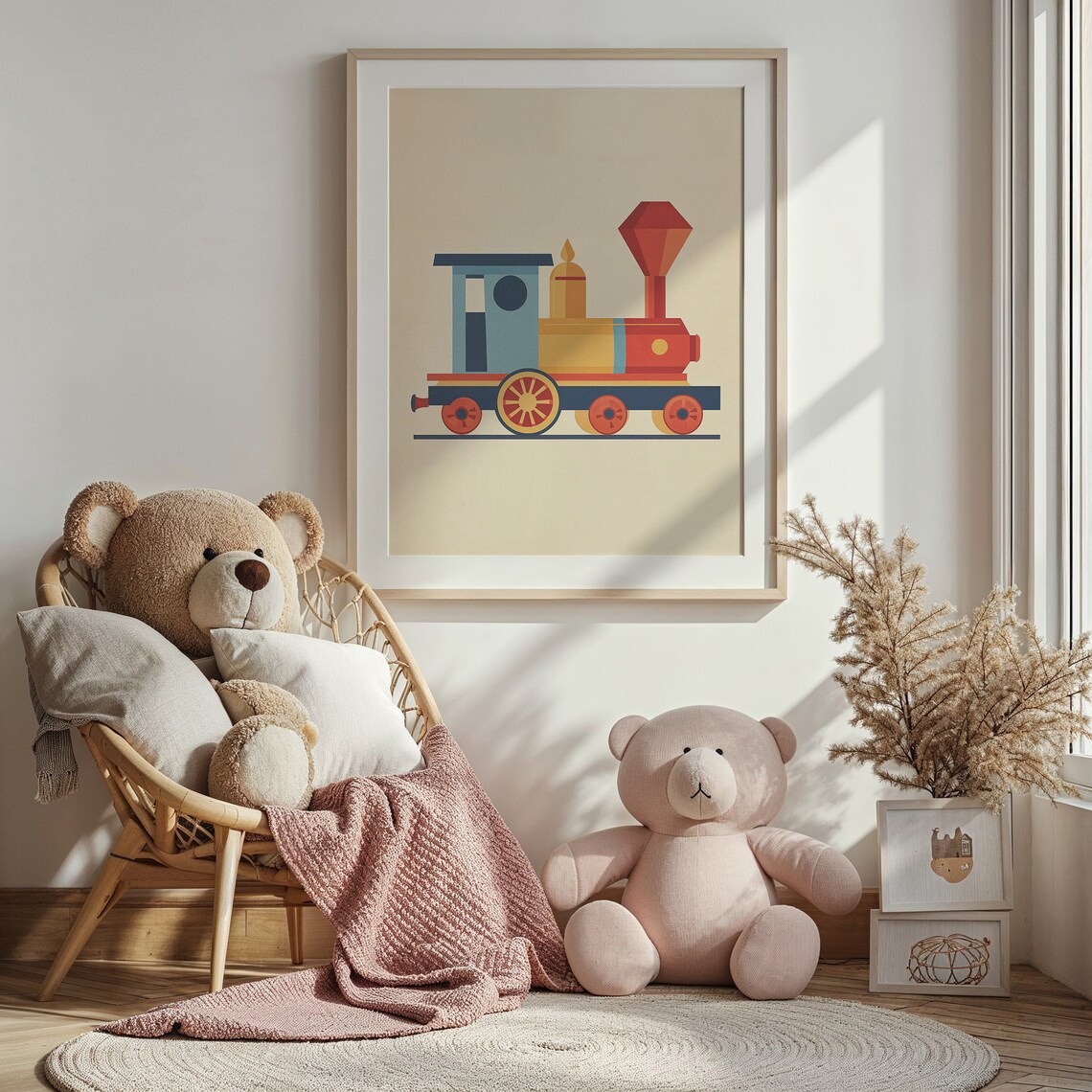 Vintage Train Nursery Art Print, Retro Locomotive - Image 3