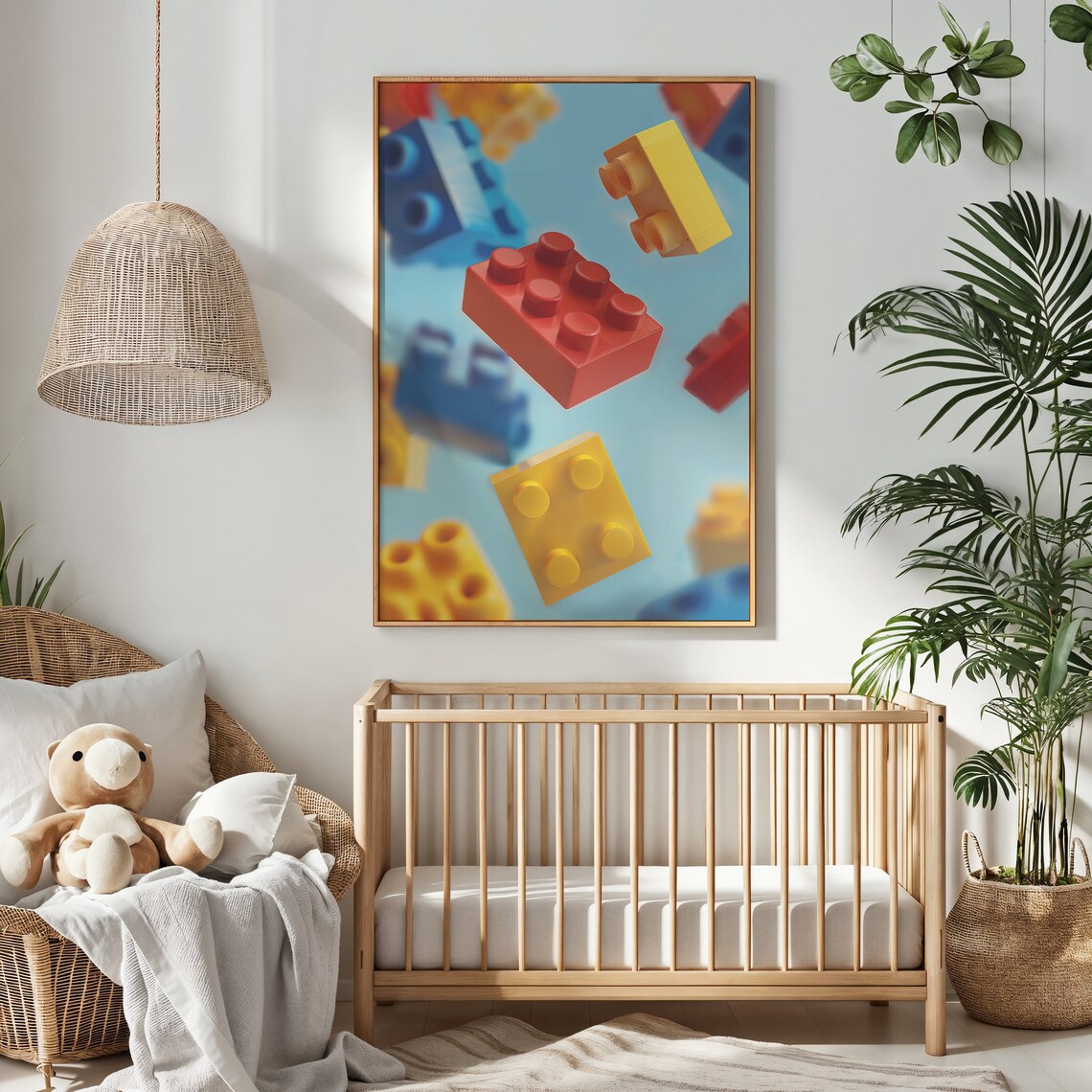 Playful Building Blocks Nursery Art Print, Kids Decor - Image 3