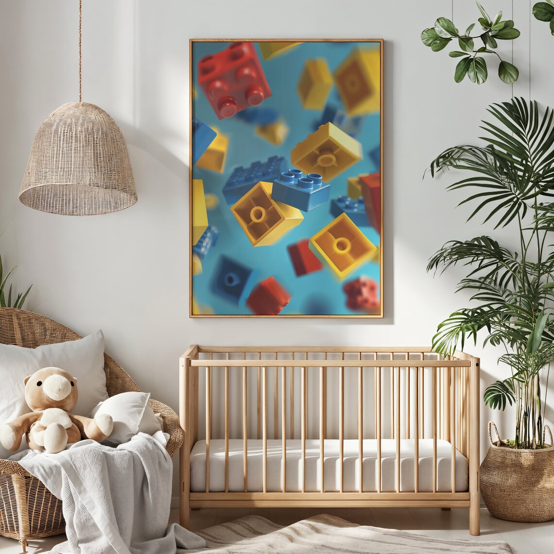 Colorful Building Blocks Nursery Wall Art Print - Image 3