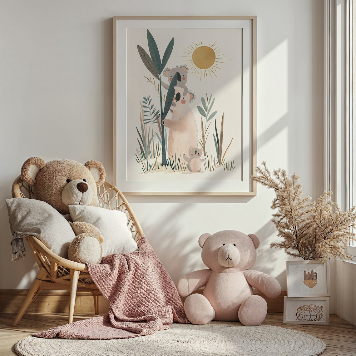 Koala Family Tree Nursery Poster Sun Botanical Cute Kids Room Art - Image 2