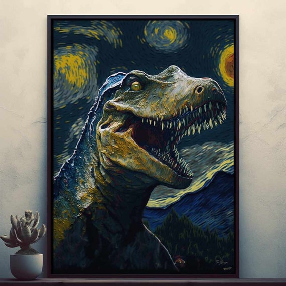 Van Gogh Styled Trex Posters Prints Wall Art Modern Home Room Bar Decor Painting Unframed
