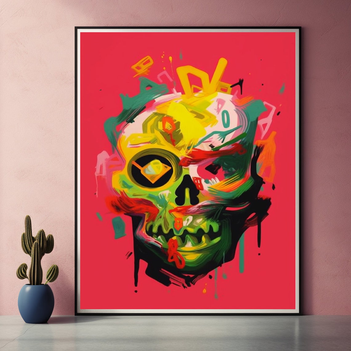 Skull Devil Posters Prints Wall Art Modern Home Room Bar Decor Painting Unframed