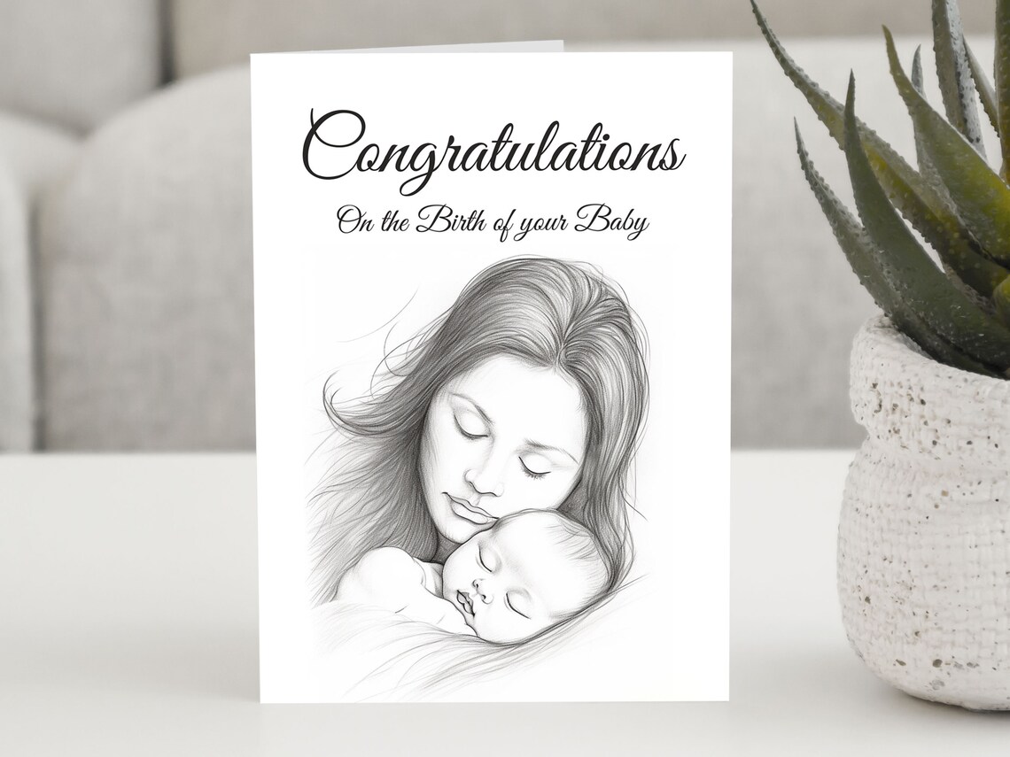 Congratulations Baby Birth Big Day Personalised Card