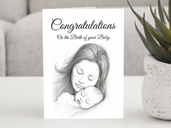 Congratulations Baby Birth Big Day Personalised Card