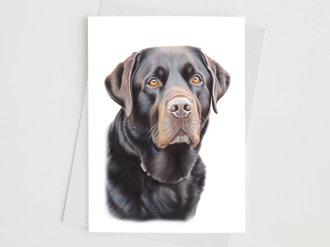 Chocolate Labrador Portrait Wall Art Gift for Dog Lovers Portrait
