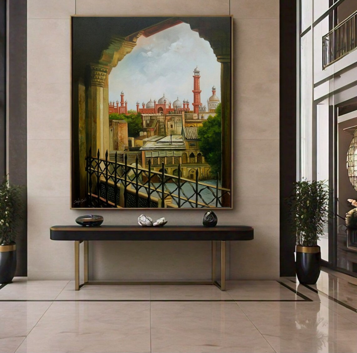 City Oil-Painting-Style Art Print for Home Decor - Image 3