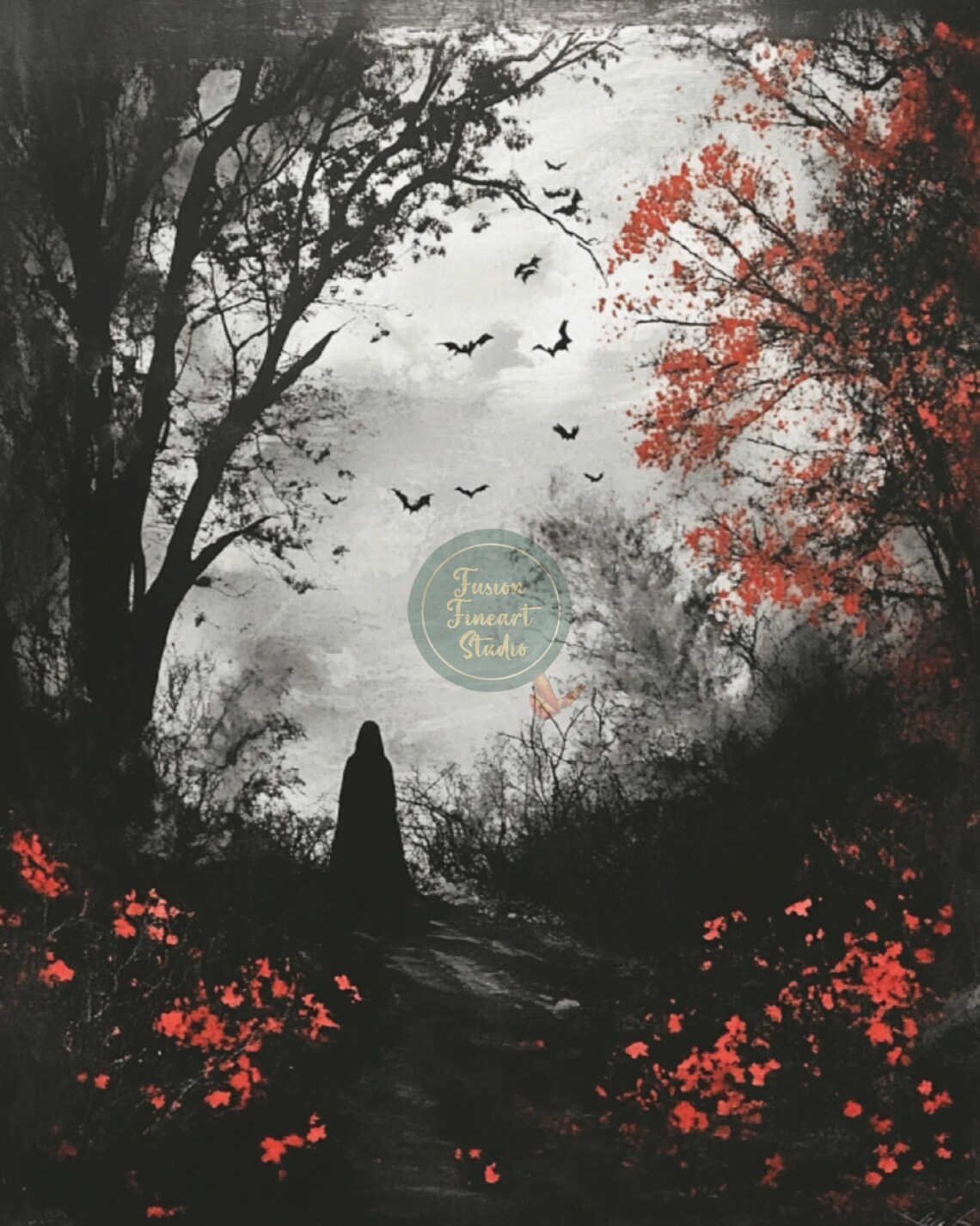 Witchy Halloween Vintage Gothic Art Print - Image 3