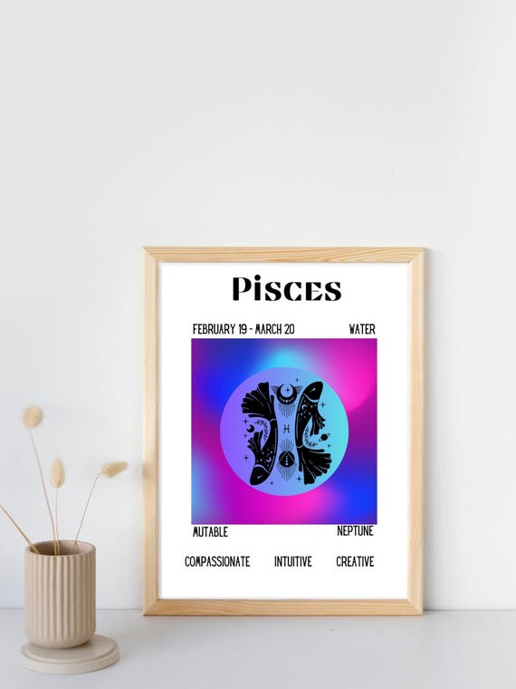 Pisces Zodiac Wall Art