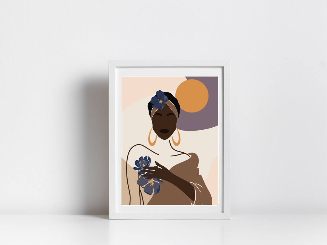 Goddess Black Wall Art Art Instant Art Instant African Art - Image 3