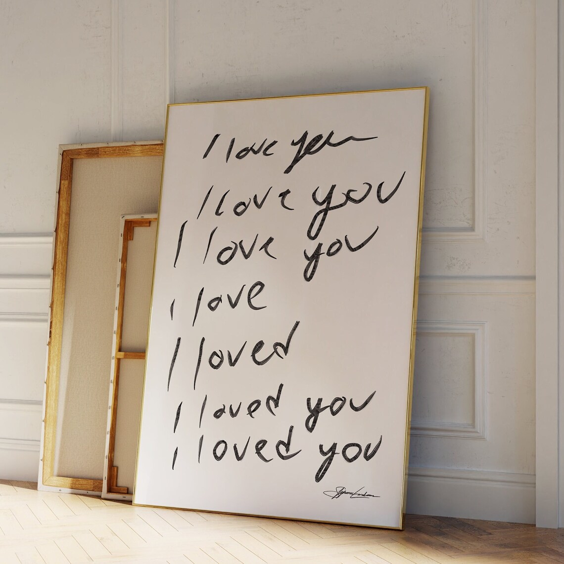 I Loved You Mid-Century Modern Typography Art Print