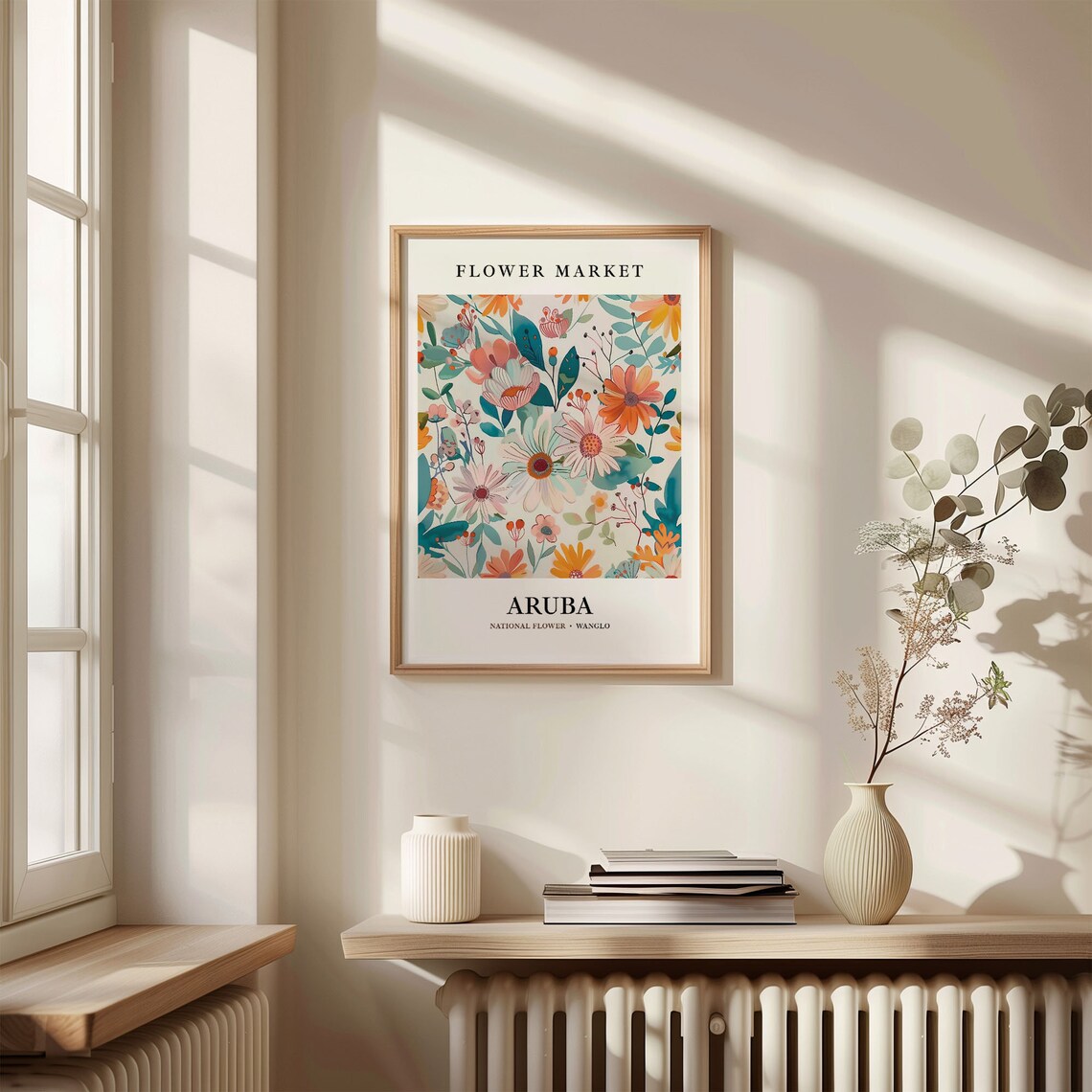 Aruba Wanglo National Flower Market Tropical Floral Art Poster - Image 3
