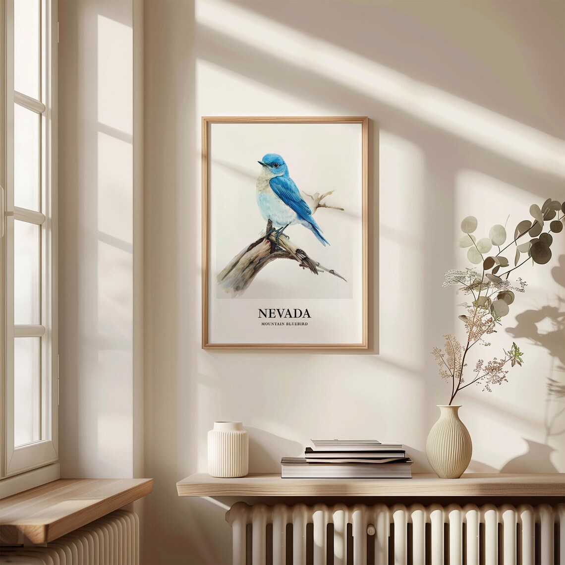 Nevada State Bird Flower Art Print, Botanical Decor - Image 3