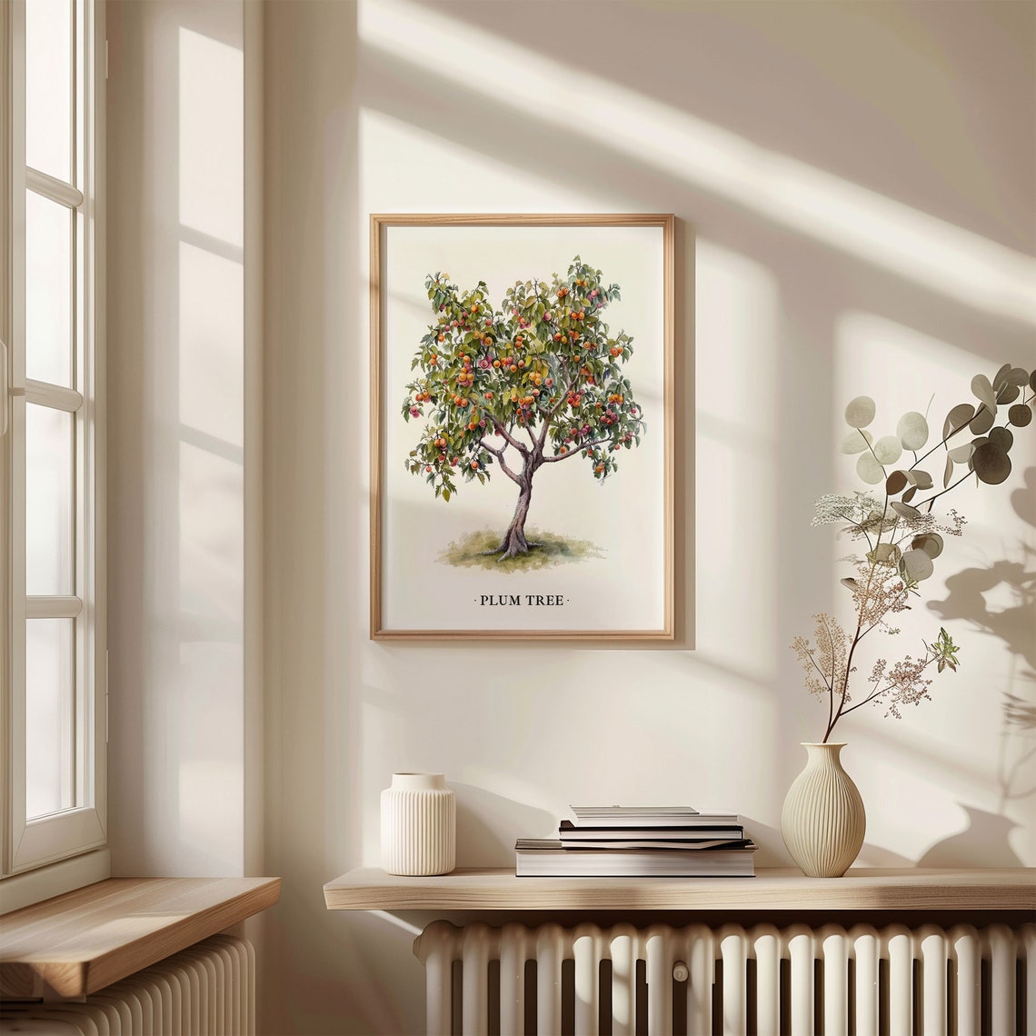 Plum Tree Botanical Watercolor Fruit Tree Kitchen Decor Poster - Image 3