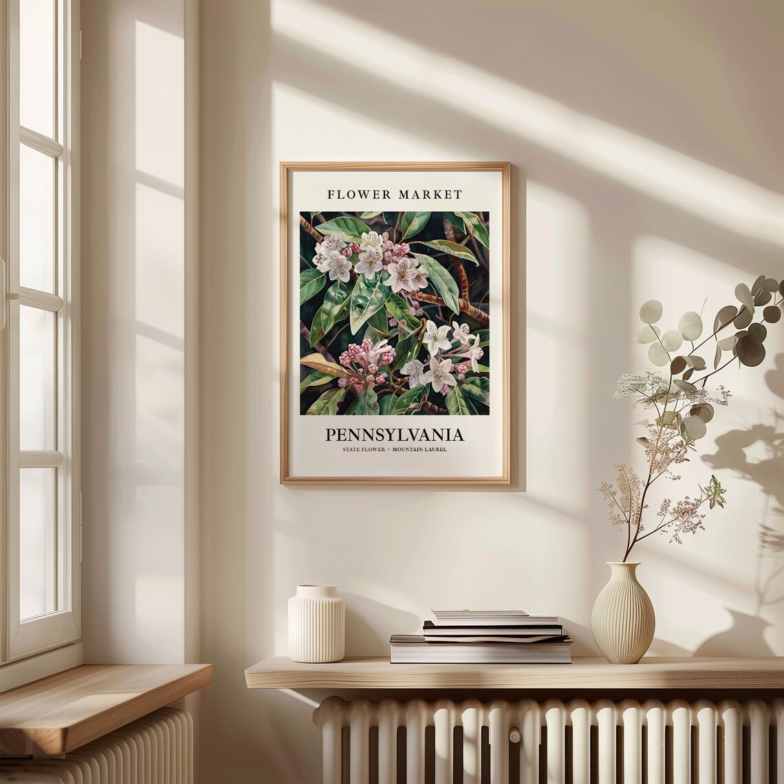 Pennsylvania State Flower Mountain Laurel, Botanical Print - Image 3