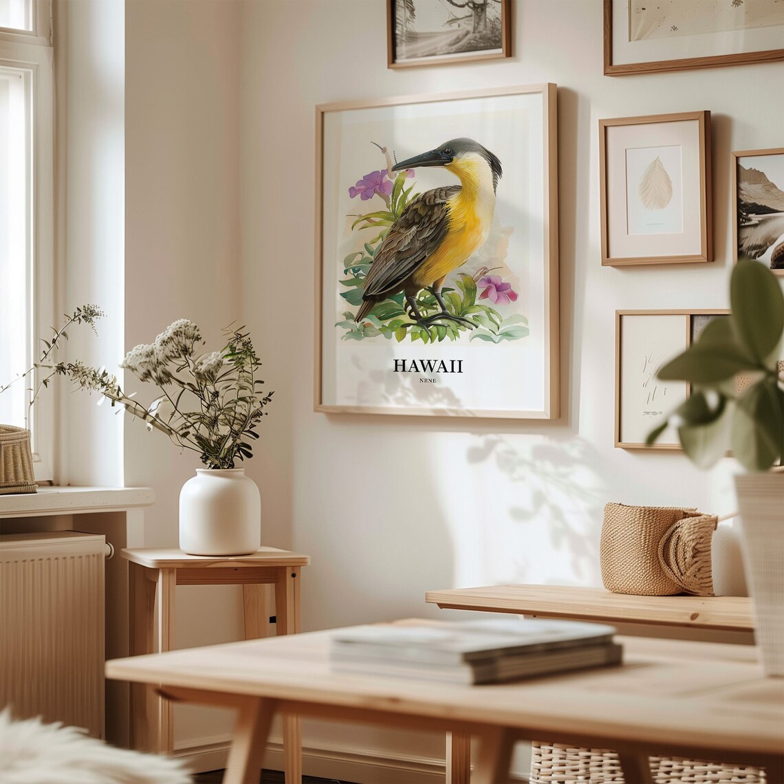 Hawaii State Bird Art Print, Hawaiian Nature Decor - Image 2