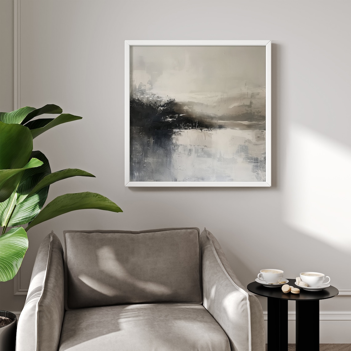 Abstract Square - Japandi Brush Strokes - Image 3