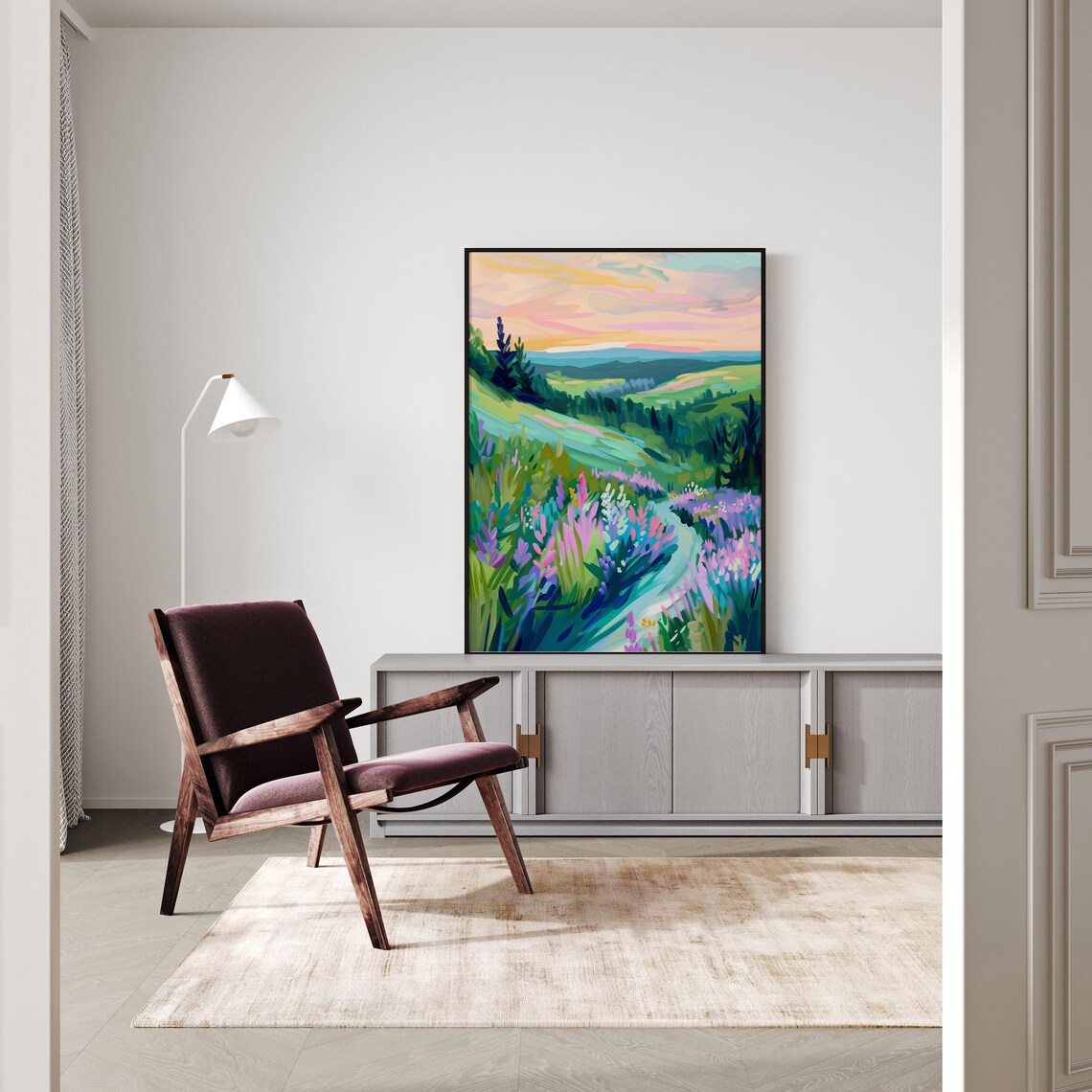 Colorful Landscape Abstract Painting, Art Print - Image 2