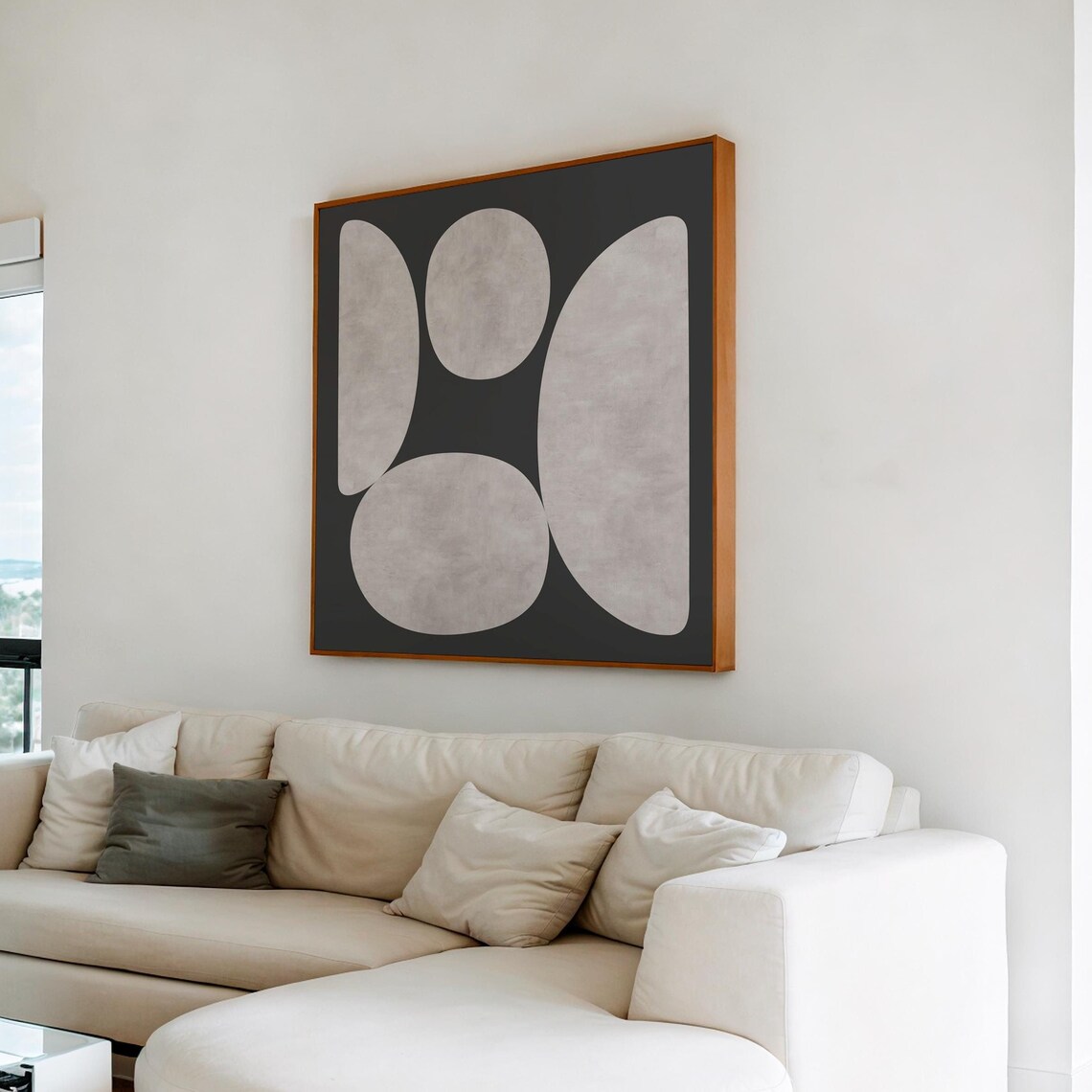 Mid-Century Modern Minimalist Square Art Poster