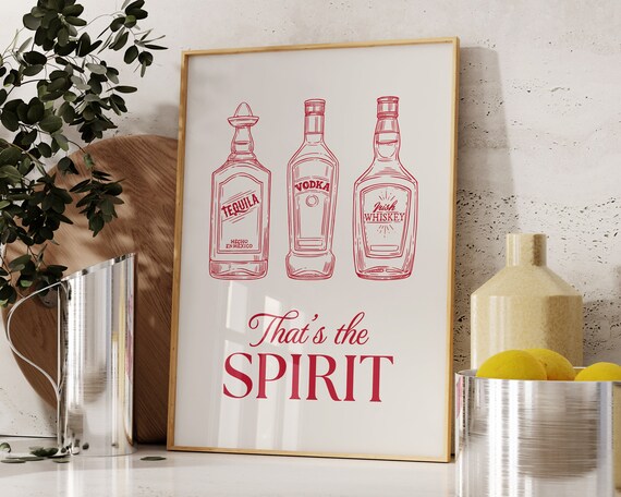 That’s The Spirit Vintage Liquor Bar Art Print